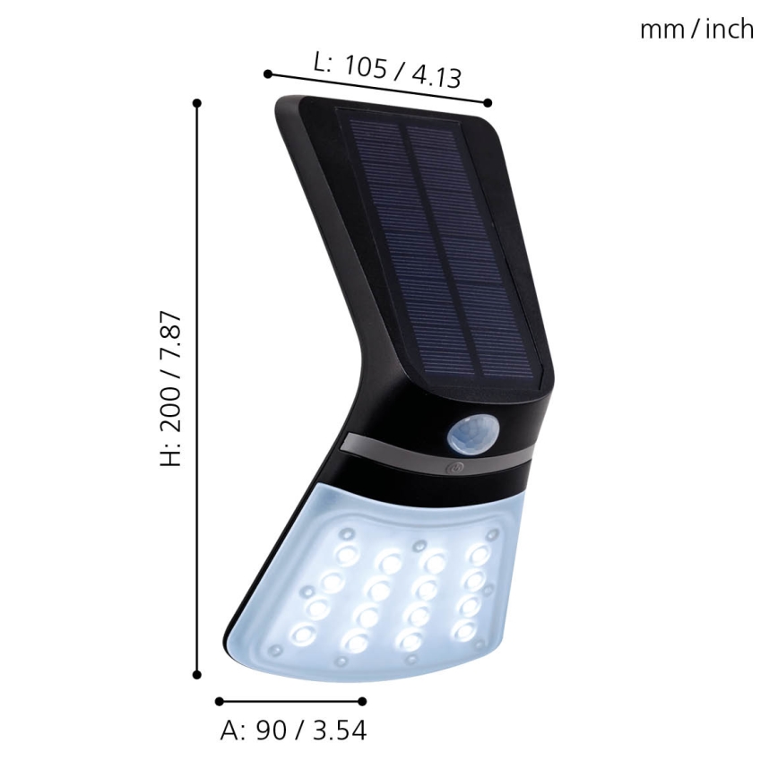 Eglo 98758 - sollampa med sensor LAMOZZO LED/2W/3,7V IP44