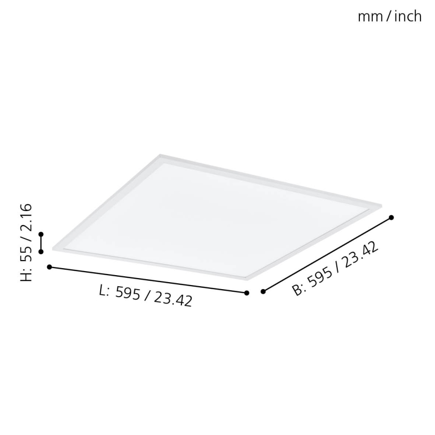 Eglo - RGBW Dimbar taklampa LED/32,5W/230V 2700-6500K 60x60 cm + fjärrkontroll