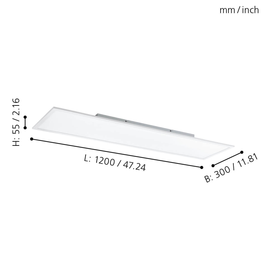Eglo - RGBW Dimbar taklampa LED/32,5W/230V 2700-6500K 120x30 cm + fjärrkontroll