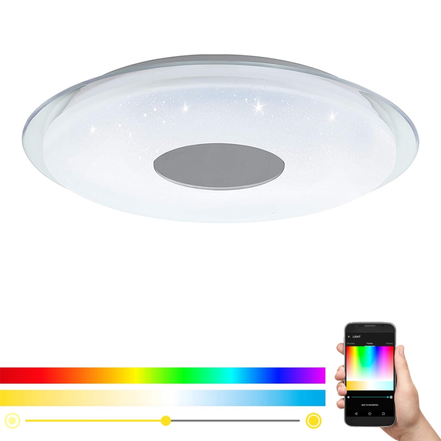 Eglo 98768 - LED RGB Dimbar Takbelysning LANCIANO-C LED/38W/230V + Fjärrstyrd