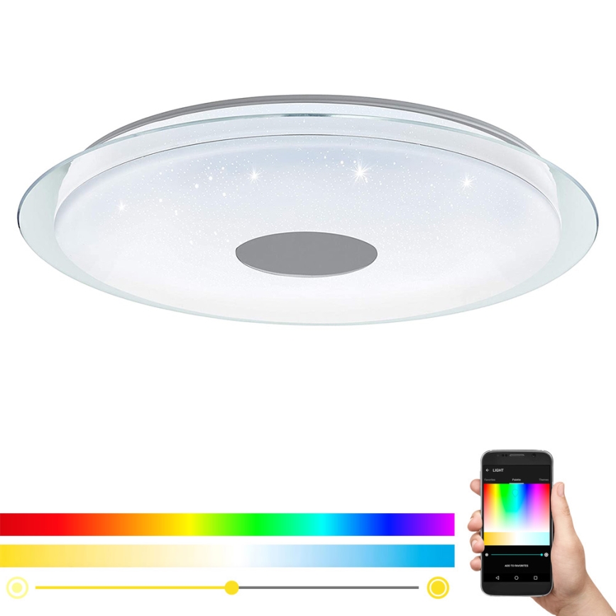 Eglo - LED RGB Dimbar taklampa LANCIANO-C LED/53W/230V + fjärrkontroll