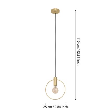 Eglo - Ljusskrona med upphängningsrem  1xE27/40W/230V