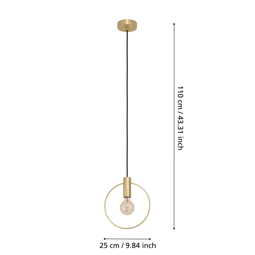 Eglo - Ljusskrona med upphängningsrem  1xE27/40W/230V