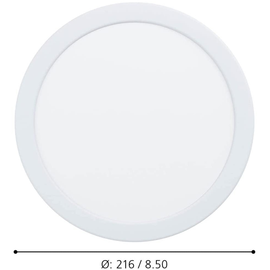 Eglo - LED dimbar infälld badrumsarmatur LED/16,5W/230V IP44 ZigBee Ø 21,6 cm
