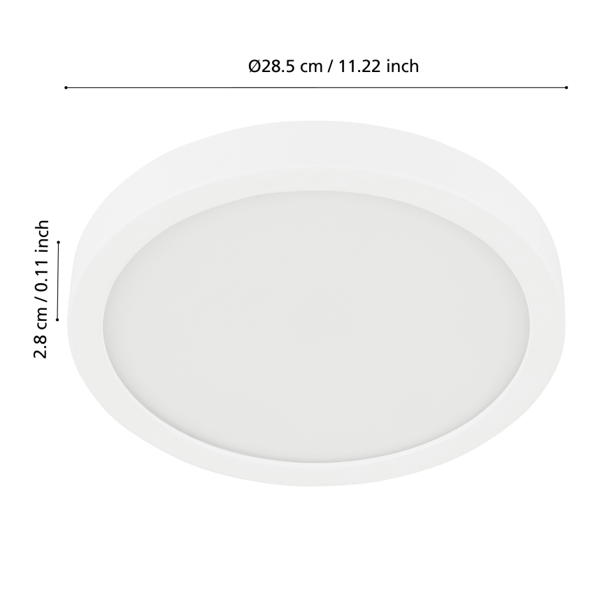 Eglo - LED ljusreglerad badrumstakbelysning LED/19,5W/230V 2700-6500K IP44 ZigBee