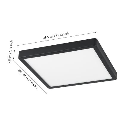 Eglo - LED ljusreglerad badrumslampa  LED/19,5W/230V IP44 ZigBee