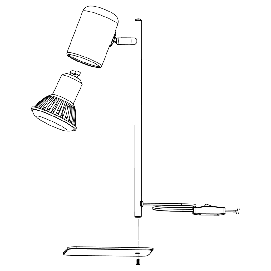 Eglo - LED Bordslampa  1xGU10/4,5W/230V vit 
