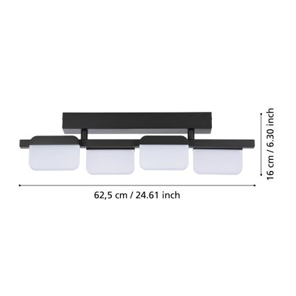 Eglo - LED Dimbar ytmonterad ljuskrona 4xLED/4,5W/230V