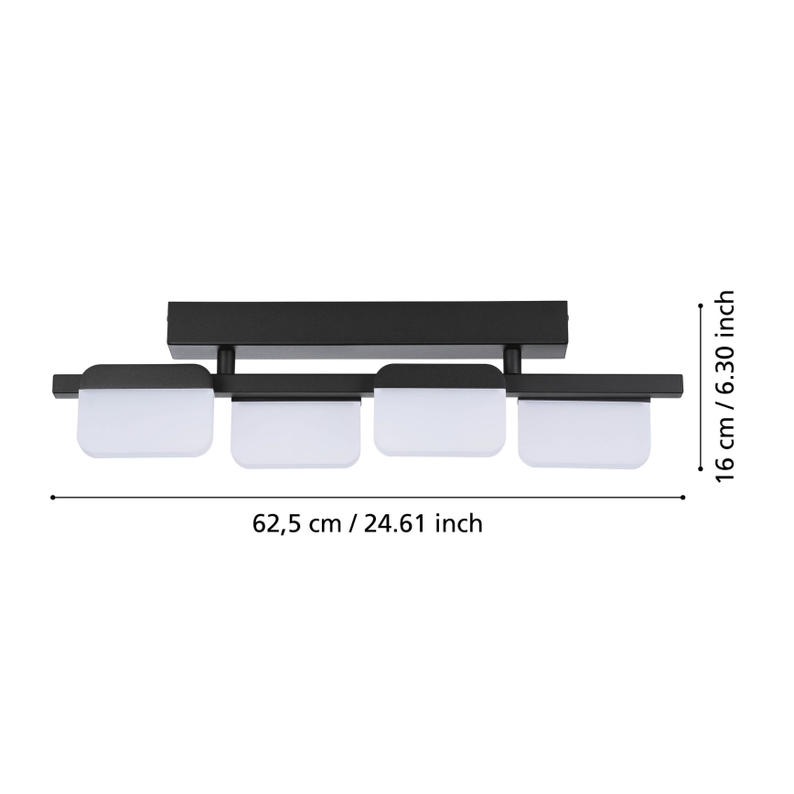 Eglo - LED Dimbar ytmonterad ljuskrona 4xLED/4,5W/230V