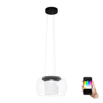 Eglo 99023 - LED RGB Dimbar Ljuskrona med snöre BRIAGLIA-C LED/24,8W/230V