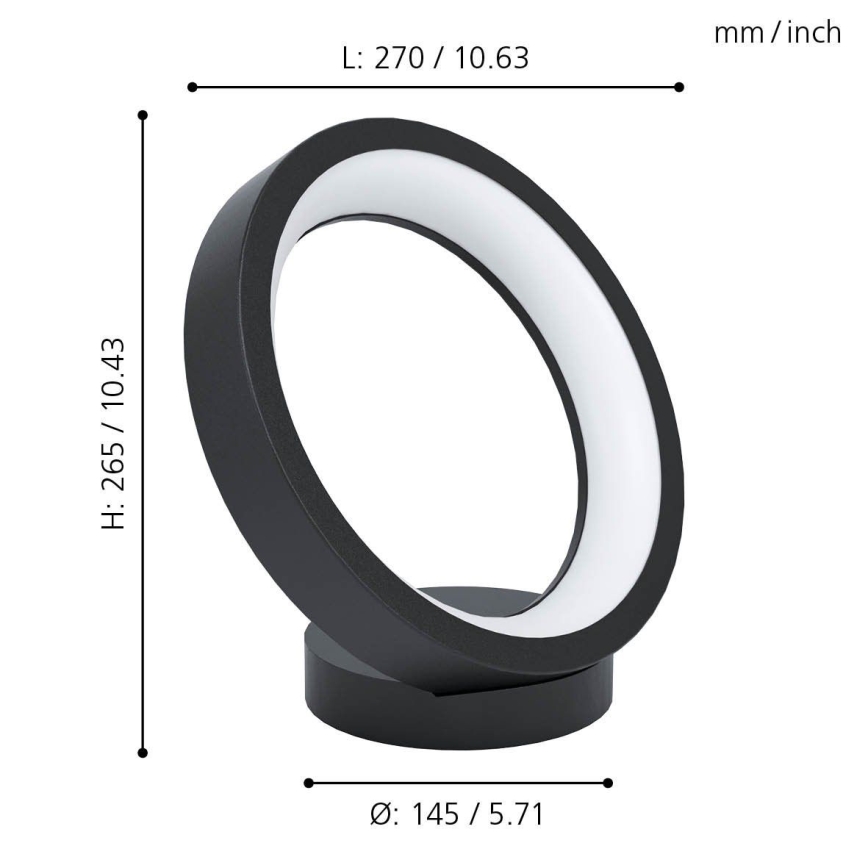 Eglo 99029 - LED RGB Dimbar Bordslampa MARGHERA-C LED/16W/230V