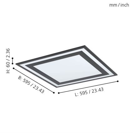 Eglo 99039 - LED Takbelysning SAVATARILA LED/36W/230V