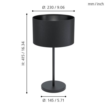 Eglo 99045 - Bordslampa MASERLO 1xE27/40W/230V