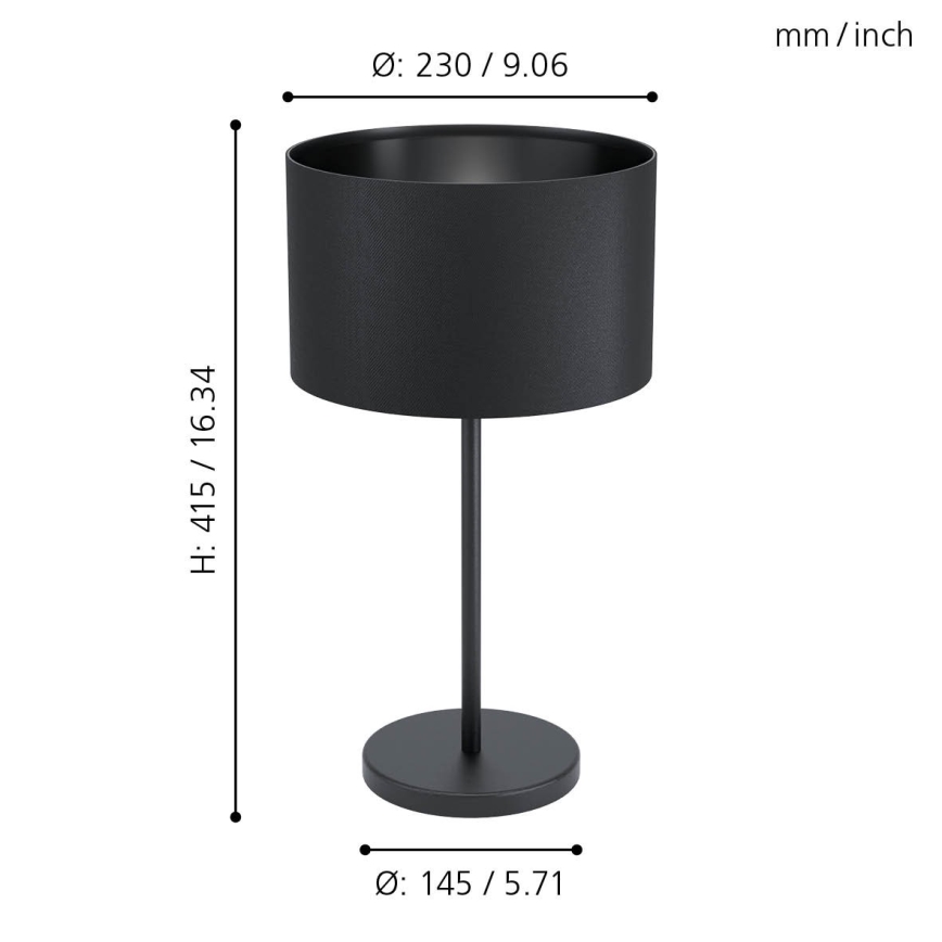 Eglo 99045 - Bordslampa MASERLO 1xE27/40W/230V