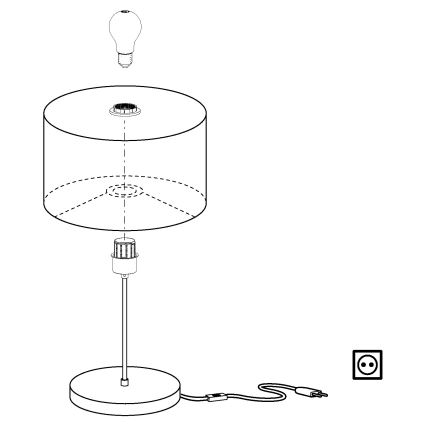 Eglo 99045 - Bordslampa MASERLO 1xE27/40W/230V