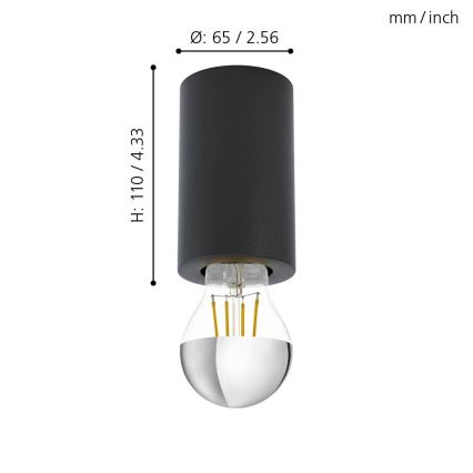 Eglo 99065 - Takbelysning SALUZZO 1xE27/40W/230V