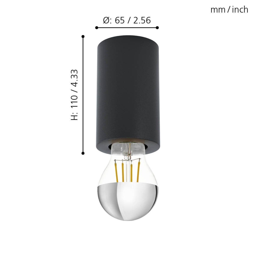 Eglo 99065 - Takbelysning SALUZZO 1xE27/40W/230V