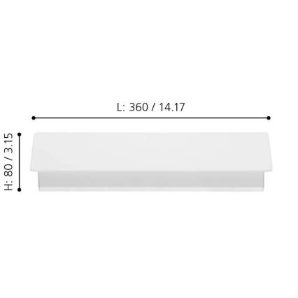 Eglo 99086 - LED Väggbelysning ZUBIALDE LED/12W/230V