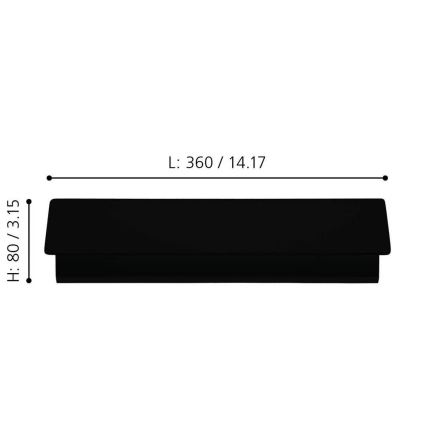 Eglo 99087 - LED Väggbelysning ZUBIALDE LED/12W/230V