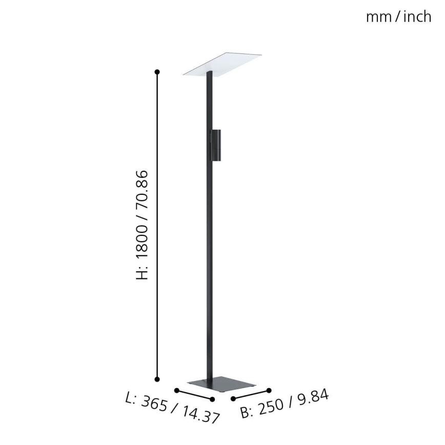 Eglo 99113 - LED Golvlampa BUDEMSEA 2xGU10/5W/230V