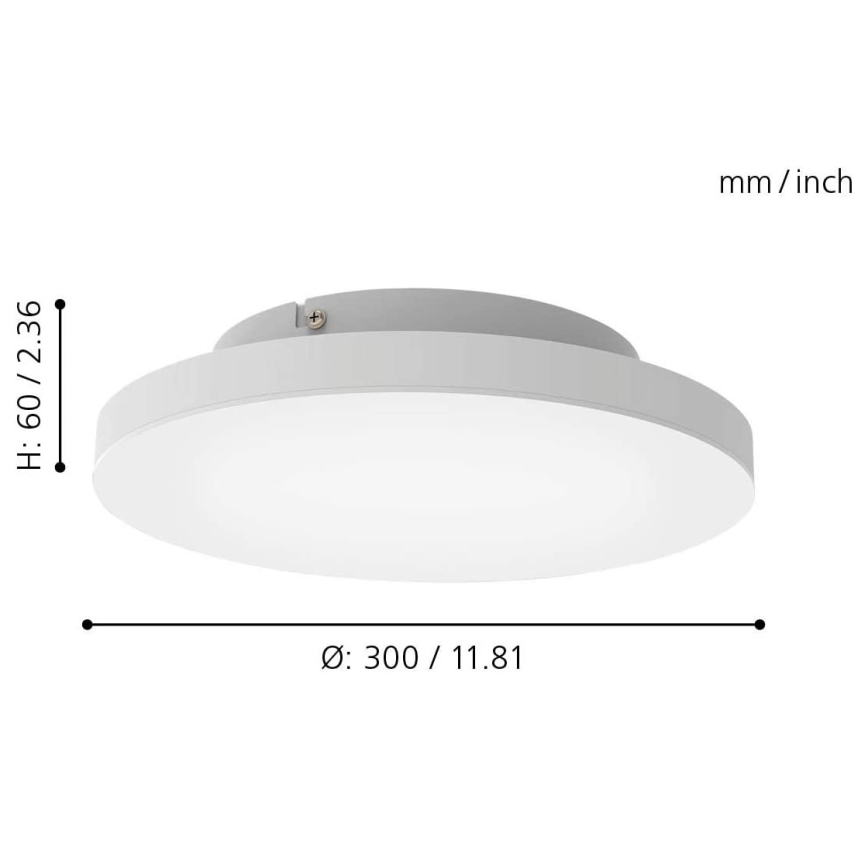 Eglo - LED RGB Dimbar taklampa TURCONA-C LED/15W/230V + fjärrkontroll