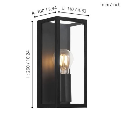 Eglo 99123 - Badrumsbelysning vägg AMEZOLA 1xE27/60W/230V