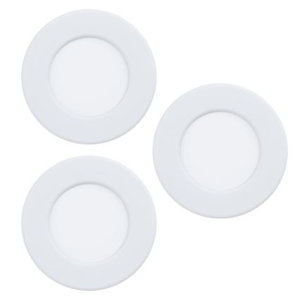 Eglo - SET 3x Infälld LED-belysning  FUEVA 5 1xLED/2,7W/230V