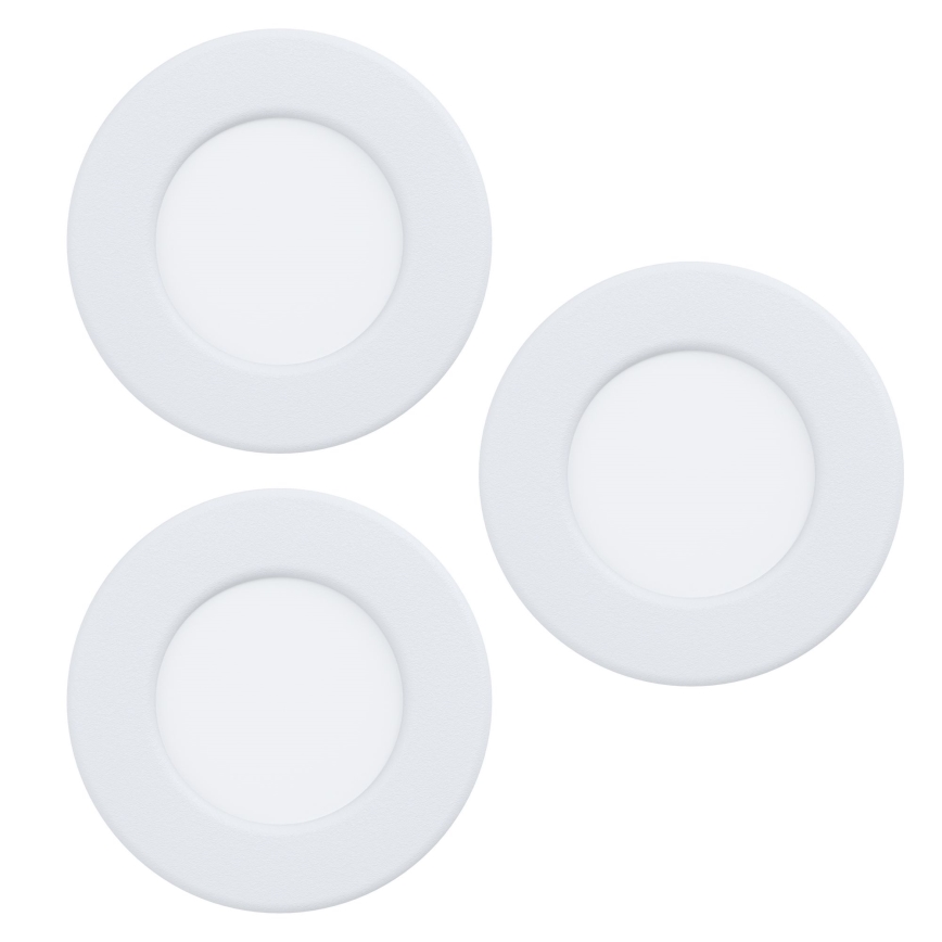 Eglo - SET 3x Infälld LED-belysning  FUEVA 5 1xLED/2,7W/230V