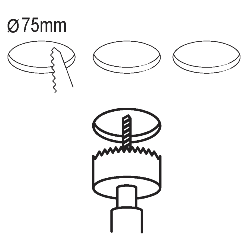 Eglo - SET 3x Infälld LED-belysning  FUEVA 5 1xLED/2,7W/230V
