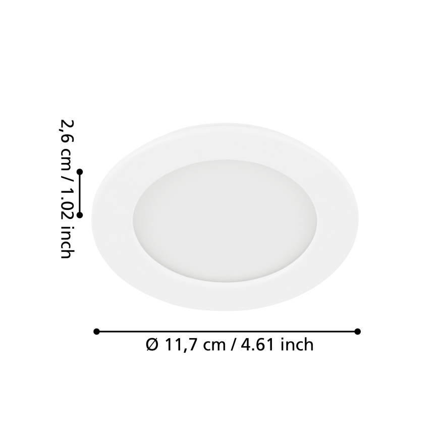 Eglo 99148 - Infälld LED-belysning  FUEVA 5 LED/5,5W/230V