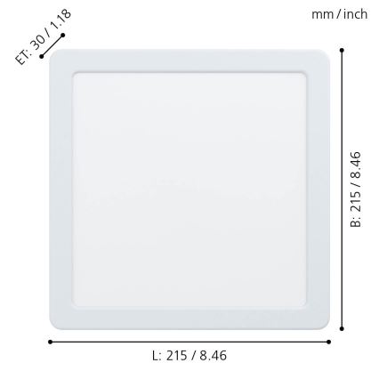 Eglo 99164 - Infälld LED-belysning  FUEVA 5 LED/16,5W/230V