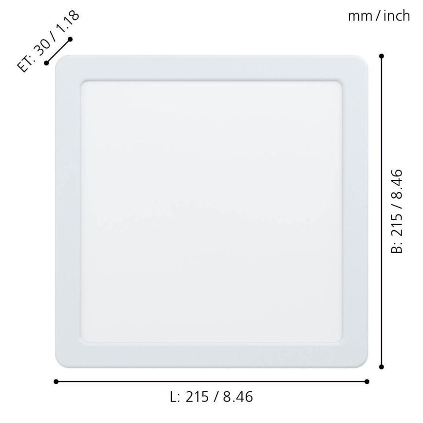 Eglo 99164 - Infälld LED-belysning  FUEVA 5 LED/16,5W/230V