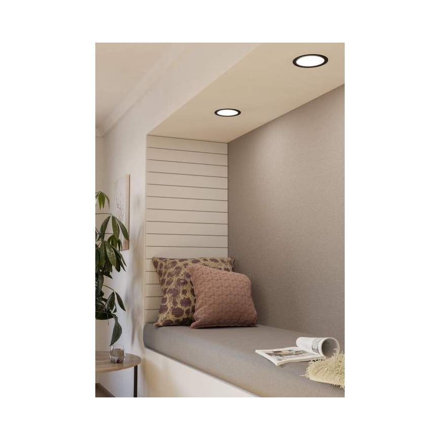 Eglo - LED infälld badrumsarmatur, 10,5 W, 230 V, IP44, Ø 16,6 cm