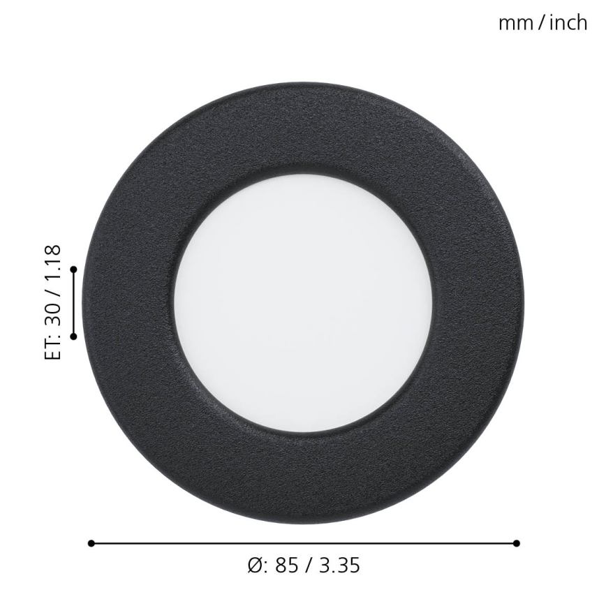 Eglo 99213 - LED infälld Badrumbelysning FUEVA 5 LED/2,7W/230V IP44