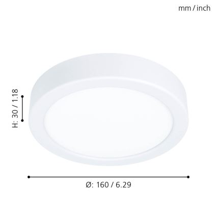 Eglo - LED-taklampa LED/10,5 W/230 V Ø 16 cm