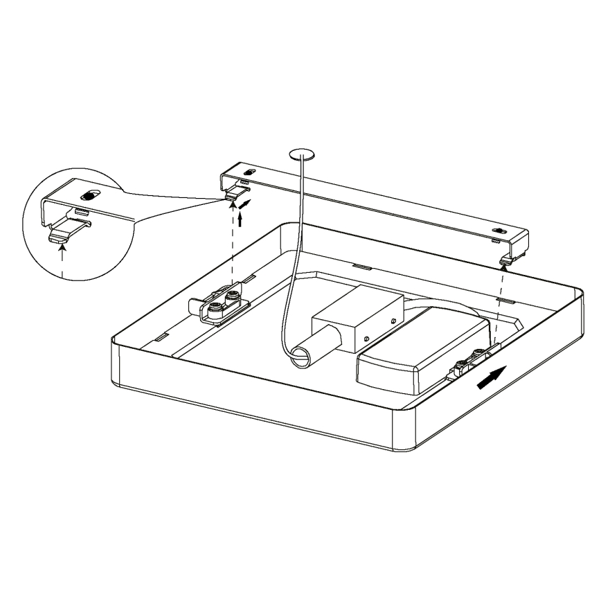 Eglo - LED-taklampa 16,5 W, 230 V, 21x21 cm