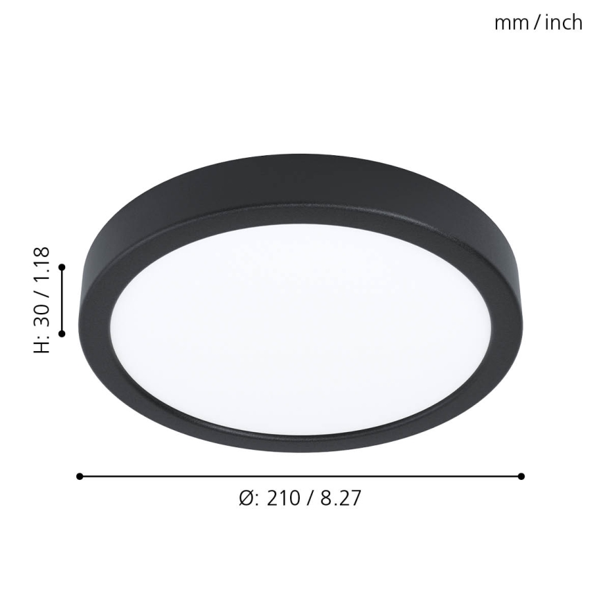 Eglo - Dimbar LED-taklampa, 16,5 W, 230 V, Ø21 cm