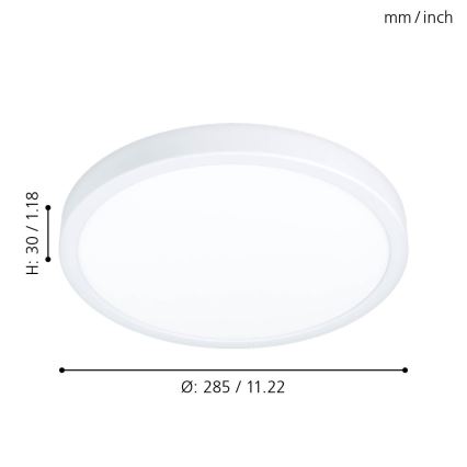 Eglo 99265 - LED Badrumsbelysning tak FUEVA 5 LED/20W/230V IP44