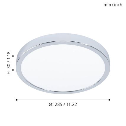 Eglo 99266 - LED Badrumsbelysning tak FUEVA 5 LED/20W/230V IP44