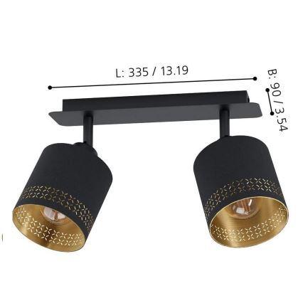 Eglo 99277 - Spotlight ESTEPERRA 2xE27/28W/230V