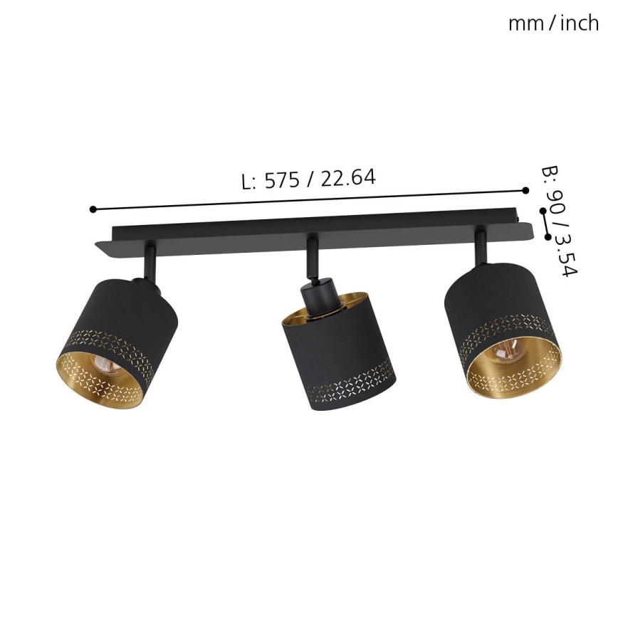 Eglo 99278 - Spotlight ESTEPERRA 3xE27/28W/230V