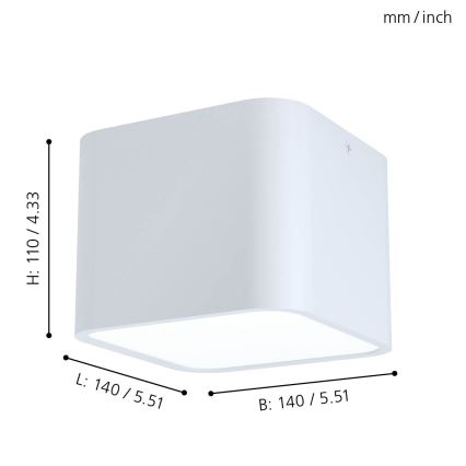 Eglo 99281 - Takbelysning GRIMASOLA 1xE27/28W/230V