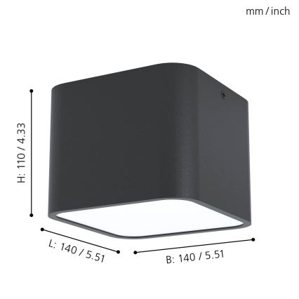 Eglo 99283 - Takbelysning GRIMASOLA 1xE27/28W/230V