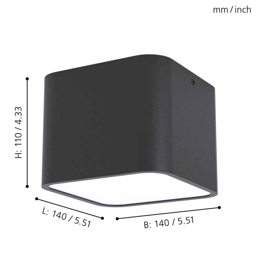 Eglo 99283 - Takbelysning GRIMASOLA 1xE27/28W/230V