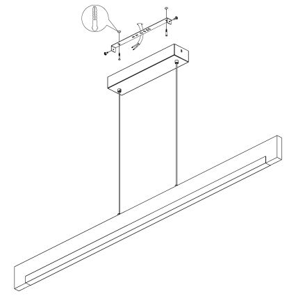 Eglo 99293 - Dimbar LED-lampakrona med snöre CAMACHO LED/25,5W/230V