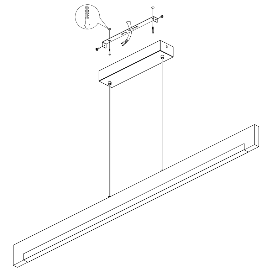 Eglo 99293 - Dimbar LED-lampakrona med snöre CAMACHO LED/25,5W/230V