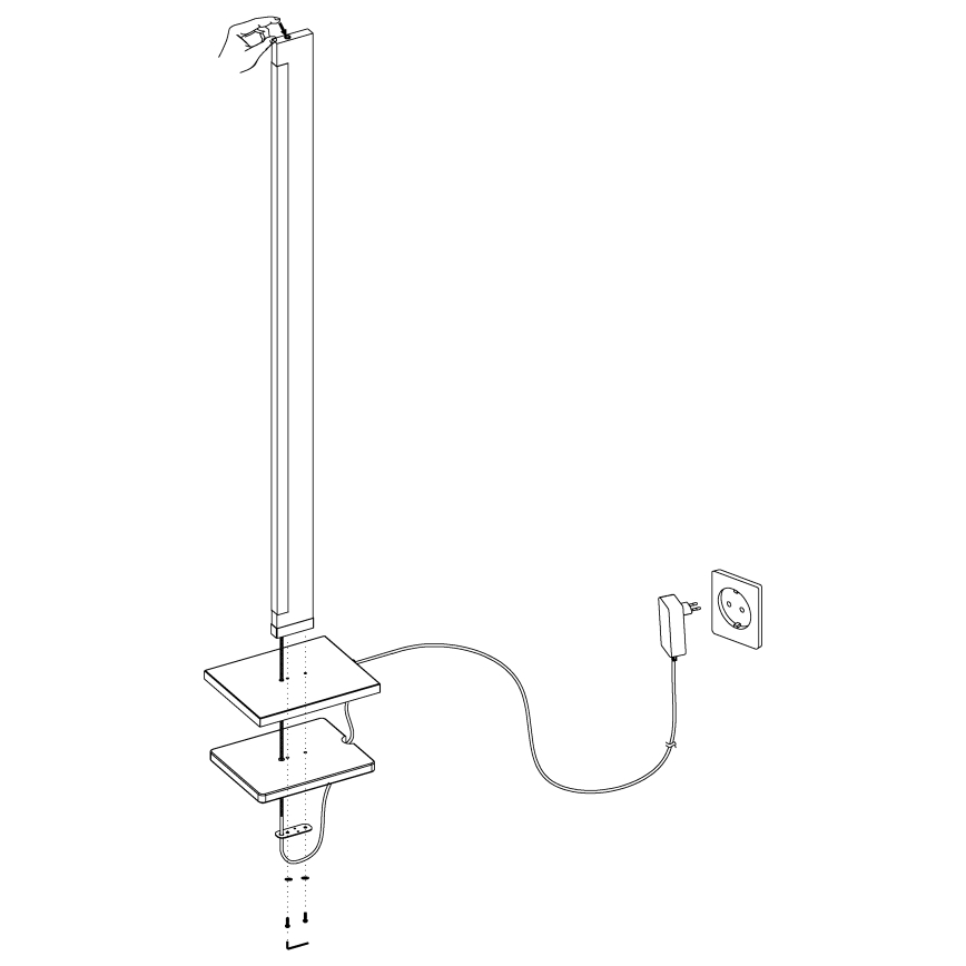 Eglo - LED Ljusreglerad beröring golvlampa CAMACHO LED/22W/230V