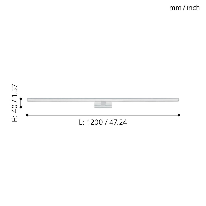 Eglo - Badrumsspegel med LED-belysning LED/14W/230V 4000K 120 cm IP44