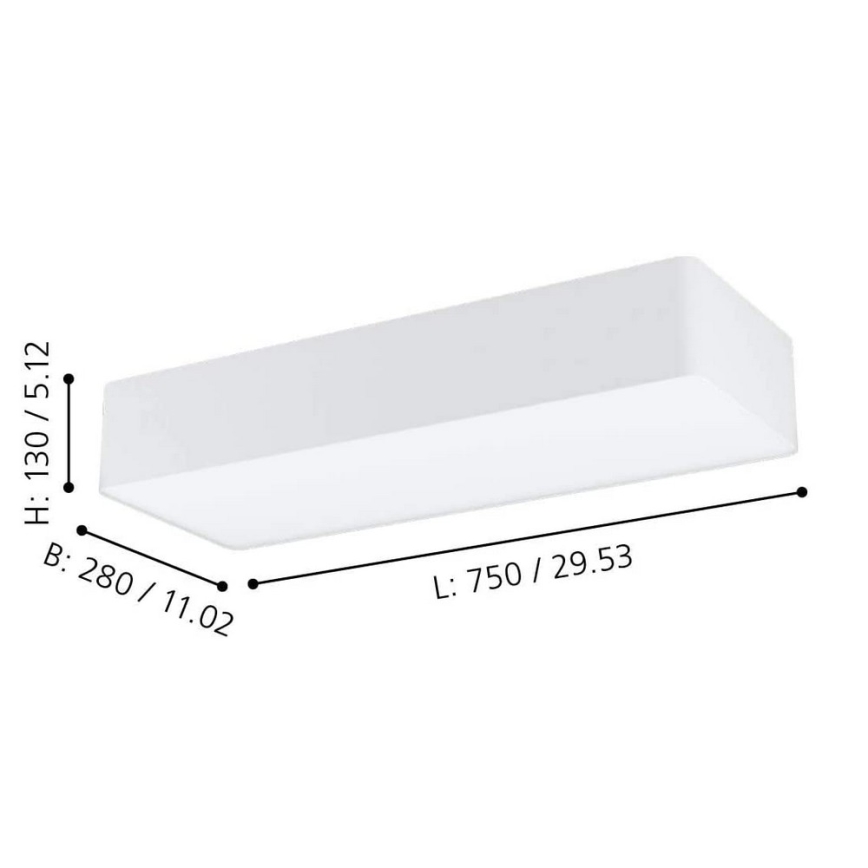 Eglo 99298 - Taklampa POSADERRA 3xE27/28W/230V