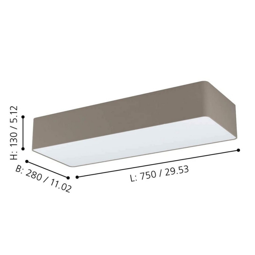 Eglo 99301 - Takbelysning POSADERRA 3xE27/28W/230V